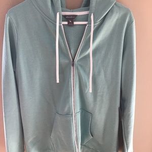 Eddie Bauer camp fleece zip up hoodie. Size L, never worn